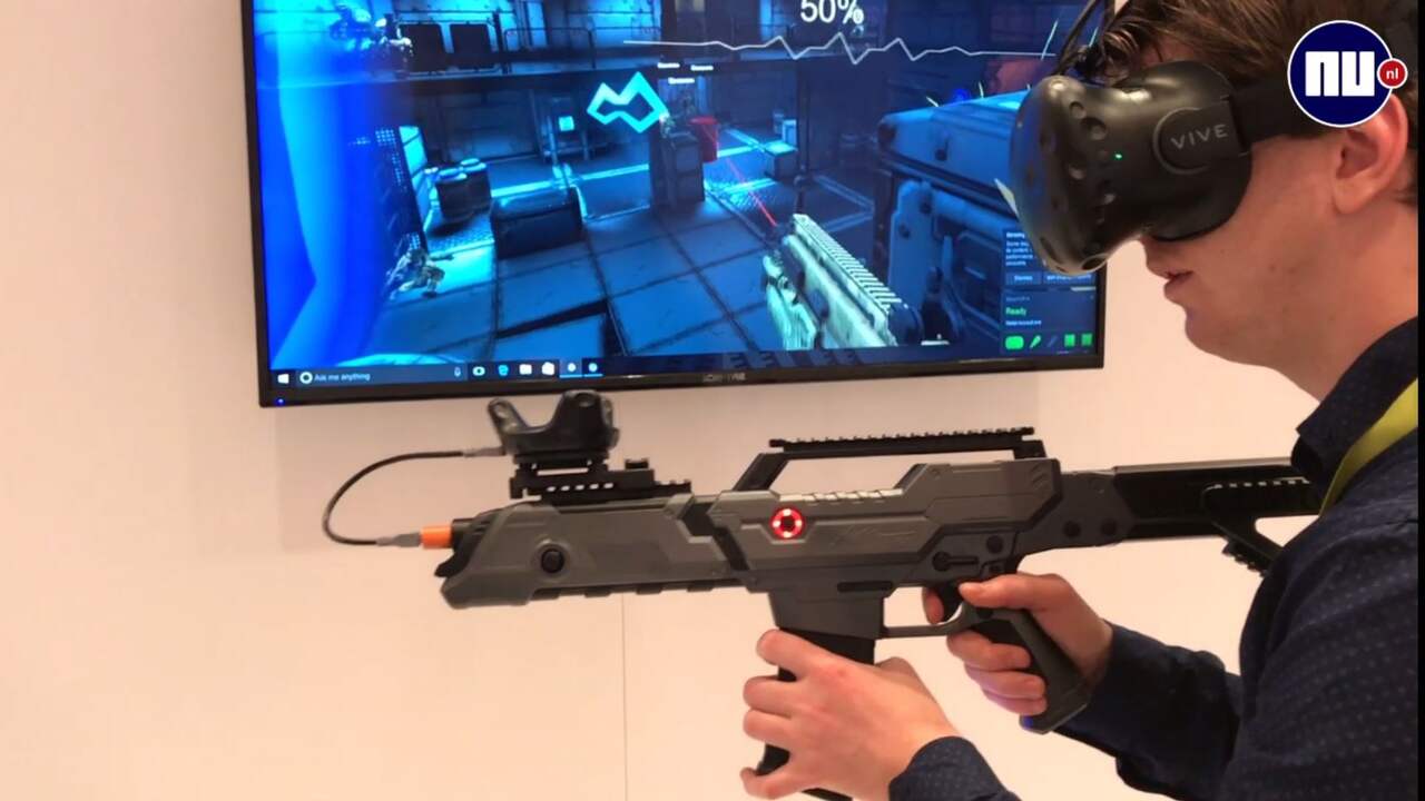 Brand blussen, schieten en smijten in VR met trackers voor HTC Vive