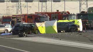 Ravage op A2 na dodelijk ongeluk met spookrijder