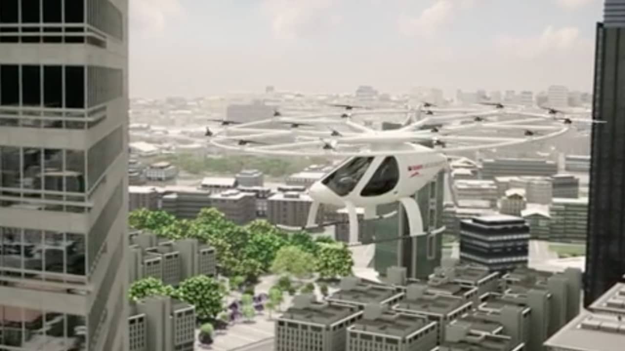 Dit is de zelfvliegende helikopter taxi van Volocopter