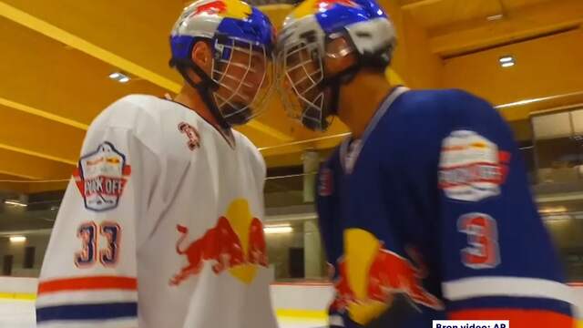 Verstappen en Ricciardo spelen potje ijshockey in Oostenrijk