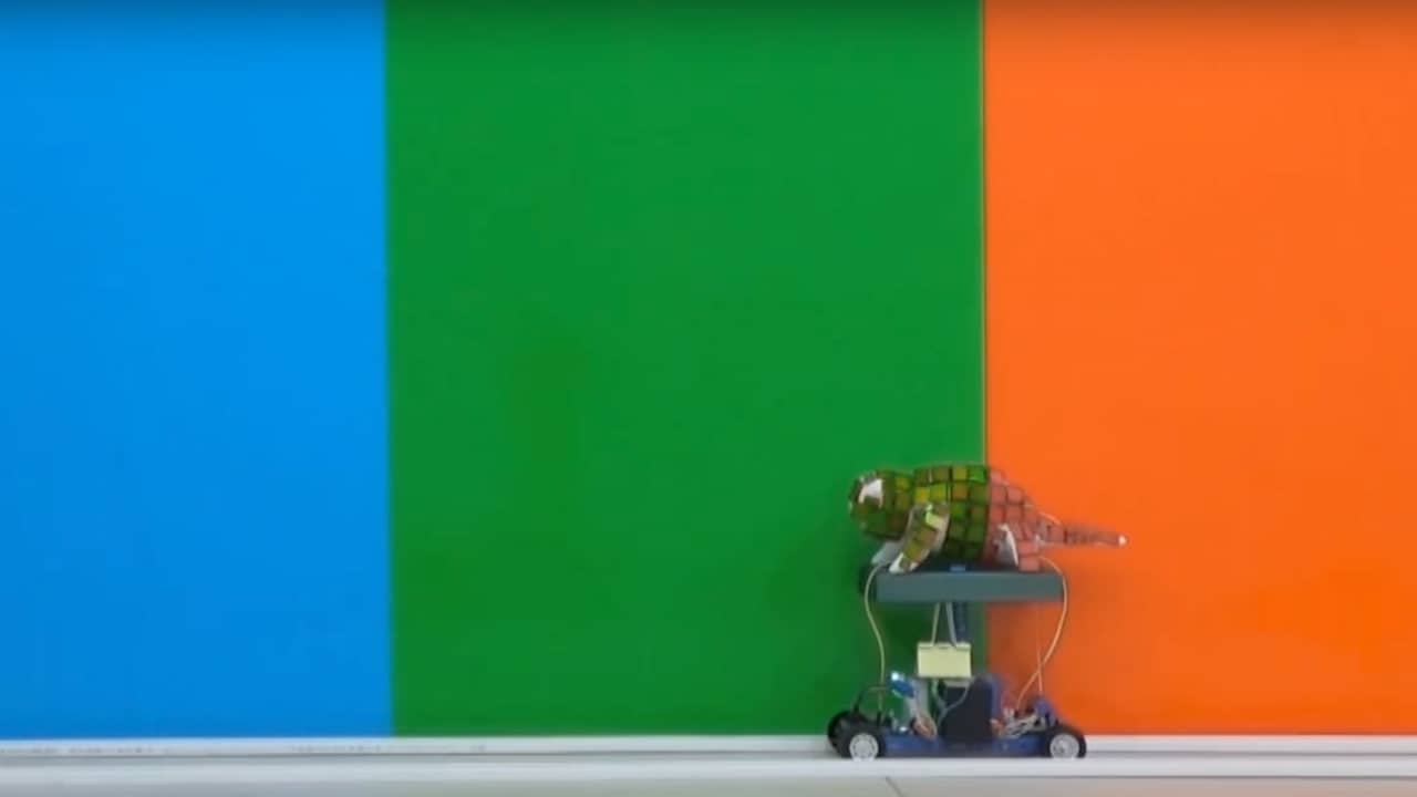 Robot past kleur automatisch aan aan omgeving