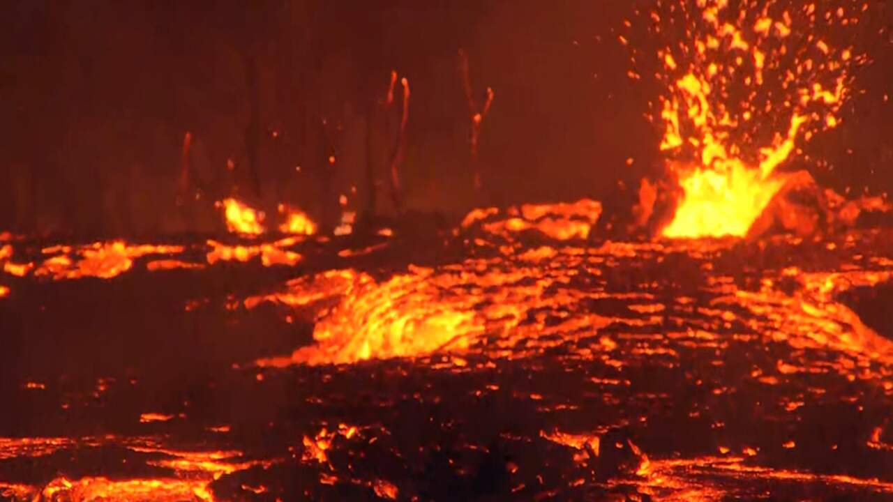 Kolkende Lava Stroomt Naar Beneden Na Uitbarsting Kilauea Nu Nl