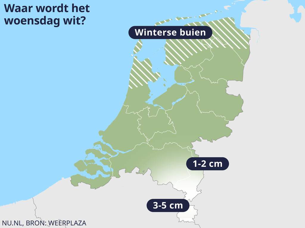 Bekijk Hier Waar Het Woensdag Gaat Sneeuwen Winterweer NU Nl