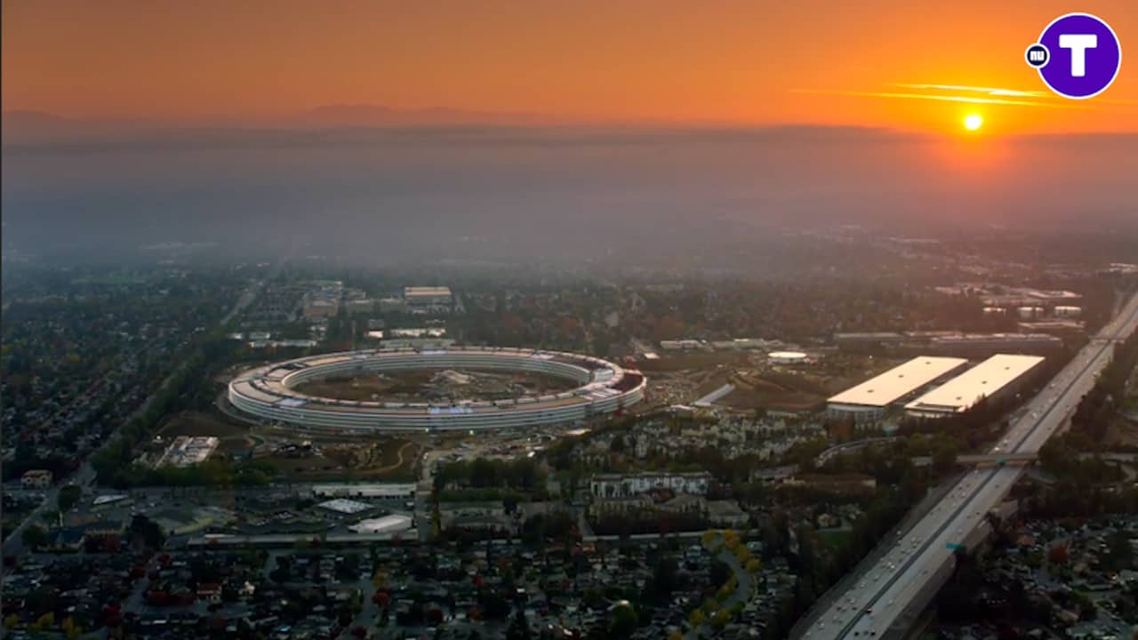 Dit is de nieuwe donutvormige futuristische campus van Apple