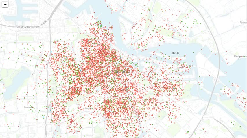 Airbnb Accomodaties Amsterdam In Kaart Gebracht Amsterdam Nu Nl