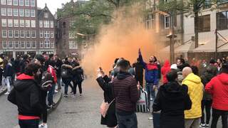 Dam kleurt rood door feestende Benfica-supporters