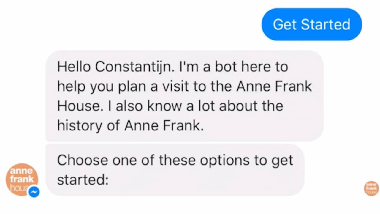 Zo werkt de chatbot van het Anne Frank Huis