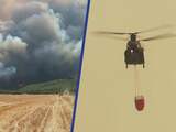 Vliegtuigen en helikopters bestrijden natuurbrand bij Athene