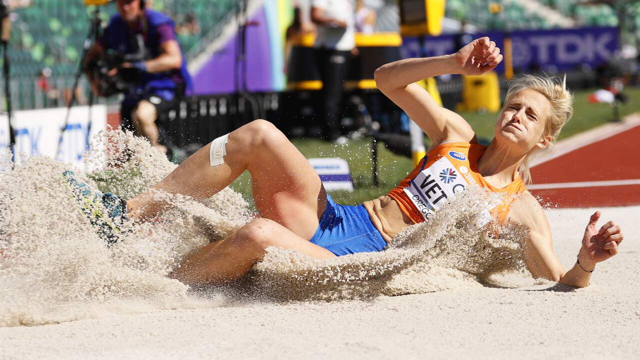 Anouk Vetter improves his personal ability in long jump.