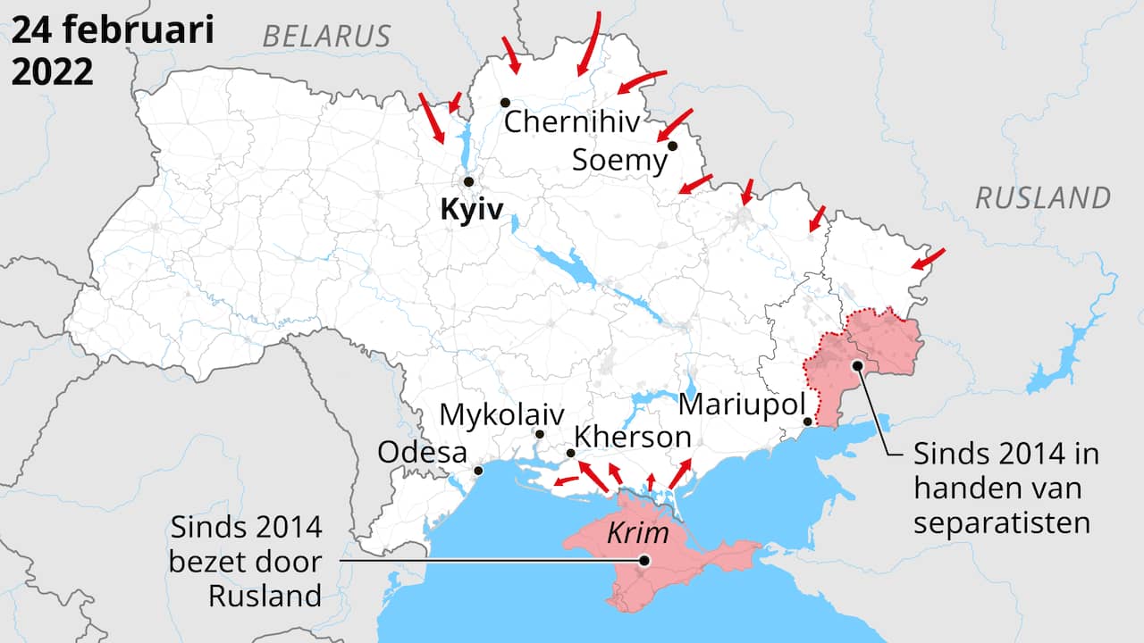 La Russia ha invaso l'Ucraina da più parti il ​​24 febbraio.