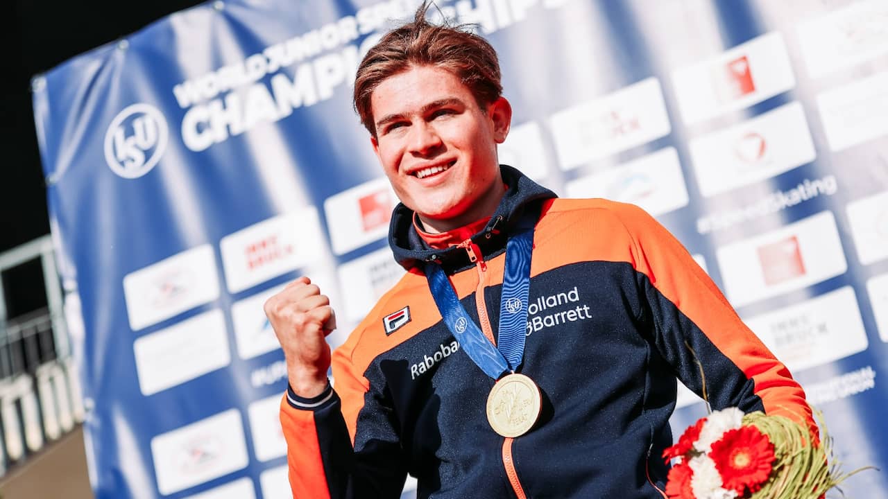 Joep Wennemars pakte op de WK junioren drie wereldtitels.