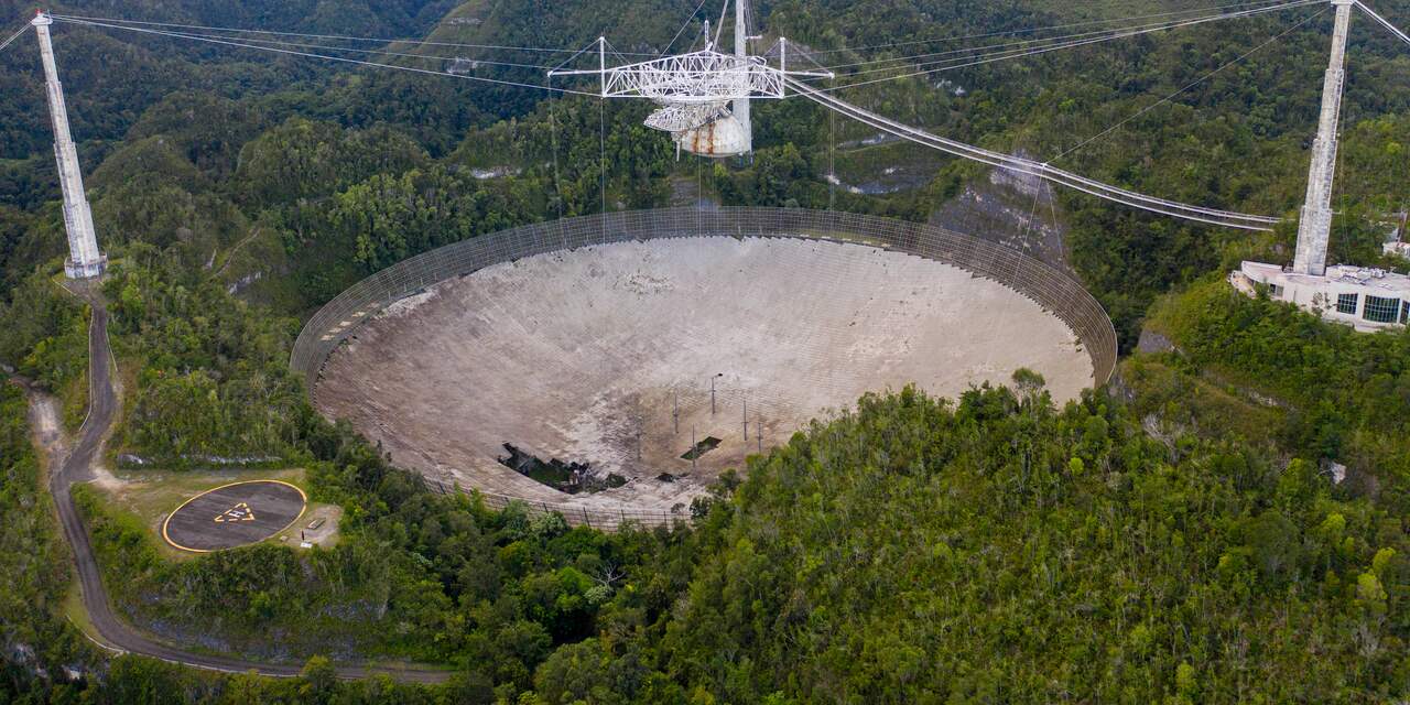 Iconische radiotelescoop Arecibo in Puerto Rico is niet meer te repareren