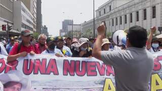 Tegenstanders Peruaanse president protesteren in Lima