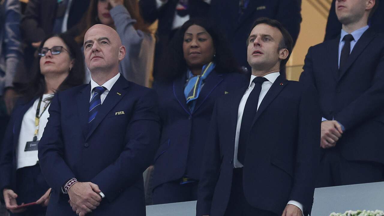Le président français Macron avec Nkunku blessé et d’autres stars en finale |  coupe du monde de foot