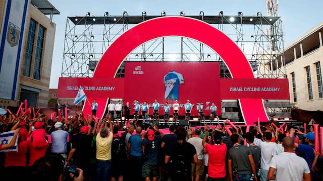 Het Israel Cycling Team is de favoriet van het publiek in Jeruzalem