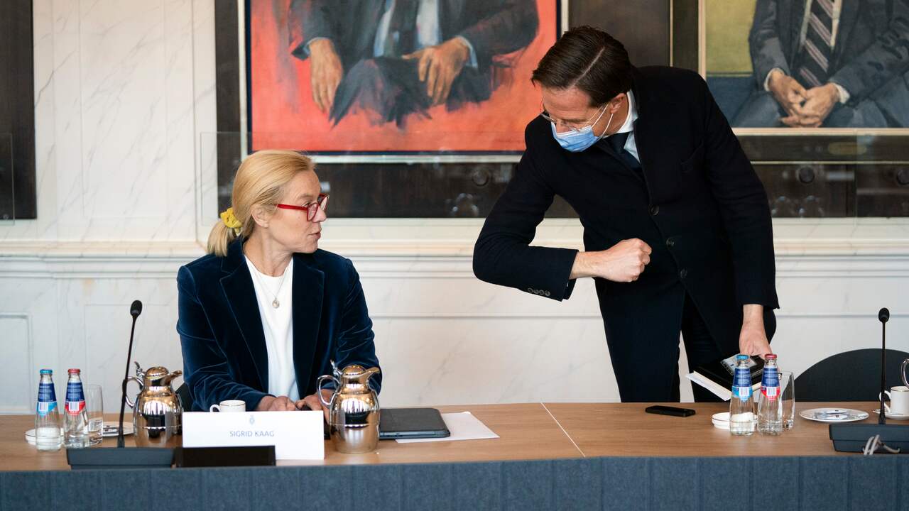 Sigrid Kaag en Mark Rutte beginnen samen alvast aan een regeerakkoord.