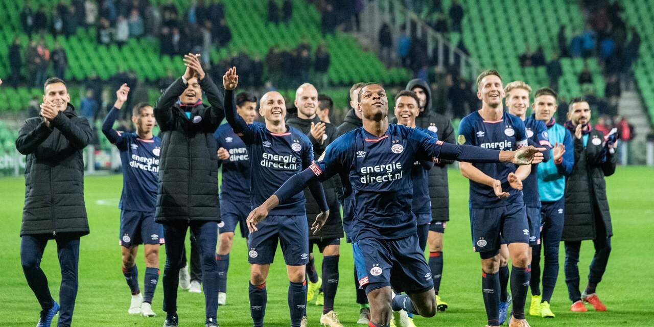 PSV ontsnapt bij FC Groningen aan eerste puntenverlies in Eredivisie