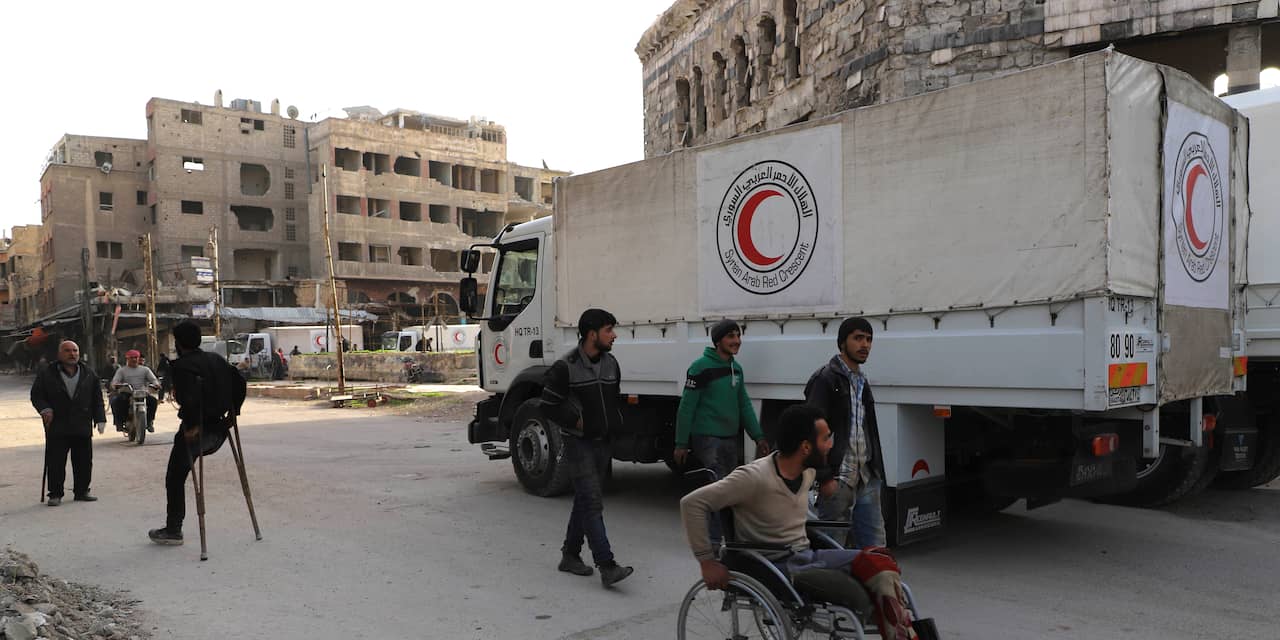Hulpkonvooi Oost-Ghouta trekt zich terug uit veiligheidsoverwegingen