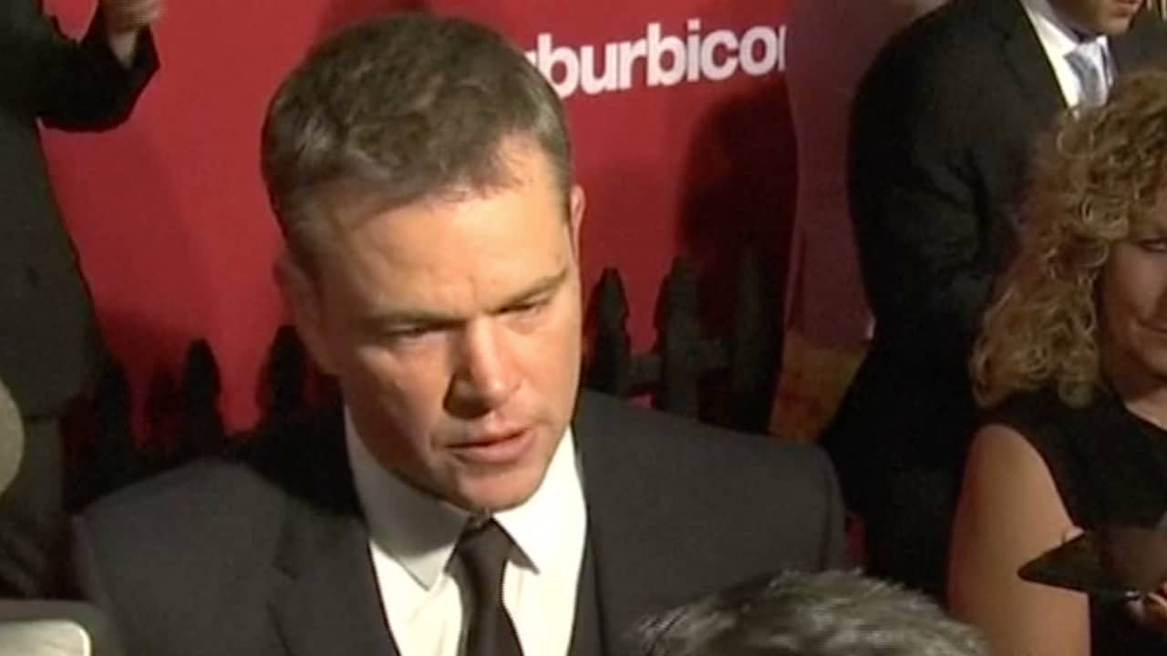 Beeld uit video: Matt Damon en George Clooney over vermeend misbruik Weinstein