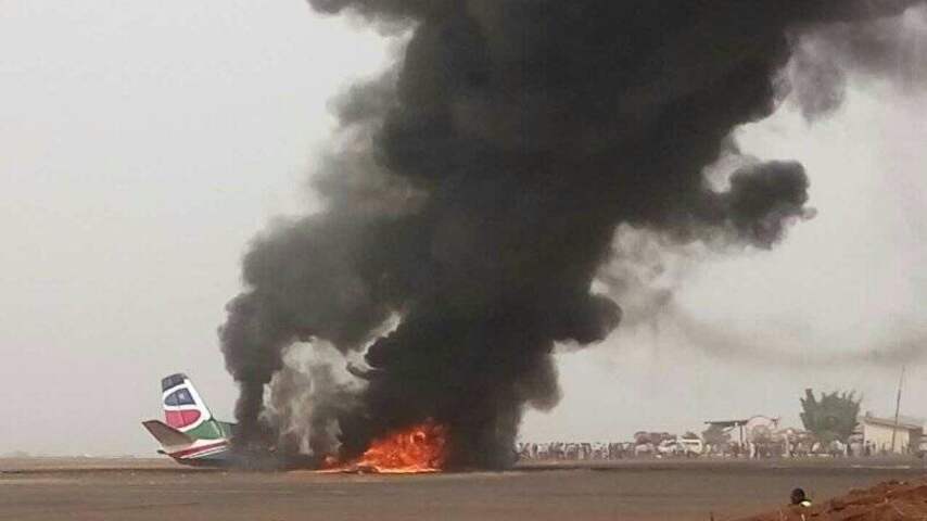Vliegtuig met 44 inzittenden neergestort in Zuid-Sudan