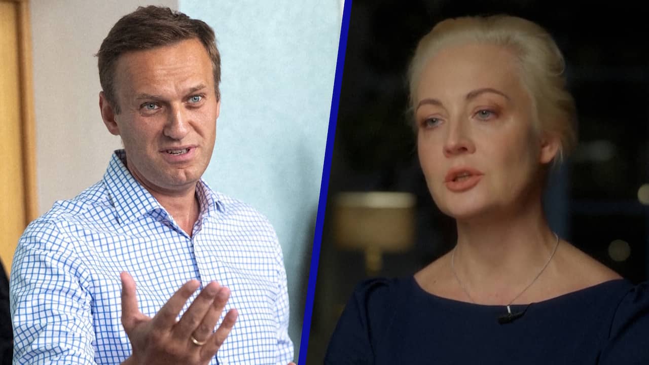 Beeld uit video: Navalny's vrouw: 'Lichaam blijft verstopt totdat sporen gif zijn uitgewist'