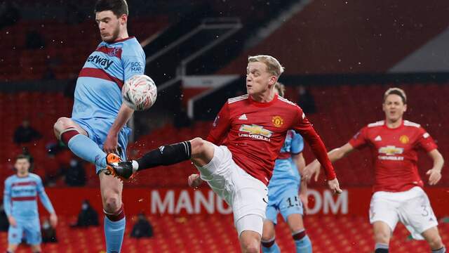 Donny van de Beek speelde 73 minuten mee bij Manchester United.