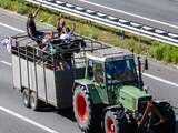 Boerenprotest in Stroe afgelopen, trekkers blokkeren A6 bij Emmeloord