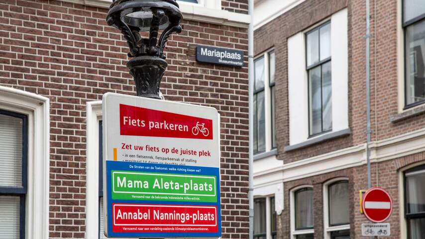 Alternatieve straatnaambordjes opgehangen in Utrecht