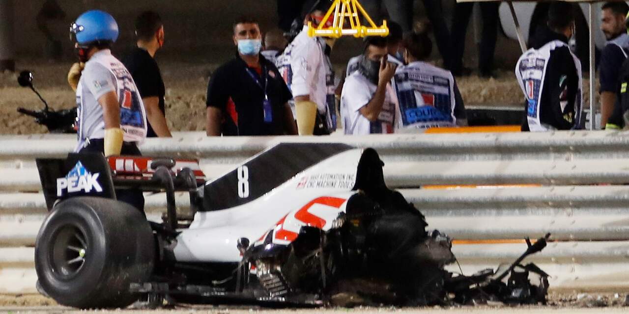 Grosjean met de schrik vrij na vreselijke crash