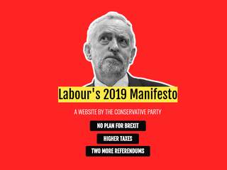 Nepwebsite met 'manifest' Labour