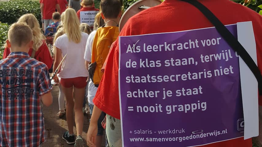 Leraren Leggen Werk Neer Uit Protest Tegen Lage Lonen En Hoge Werkdruk Binnenland Nunl 9094