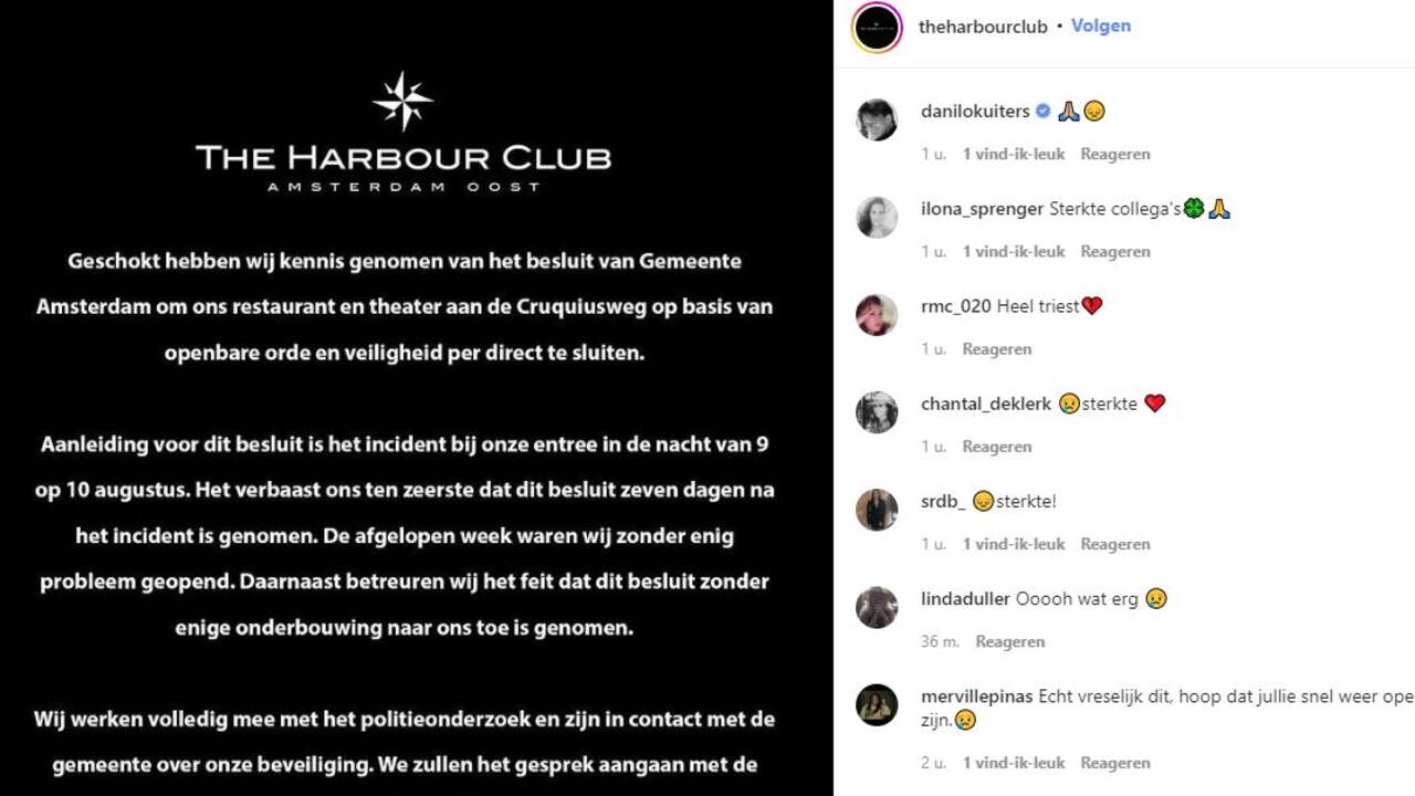 Het bericht van The Harbour Club op Instagram.