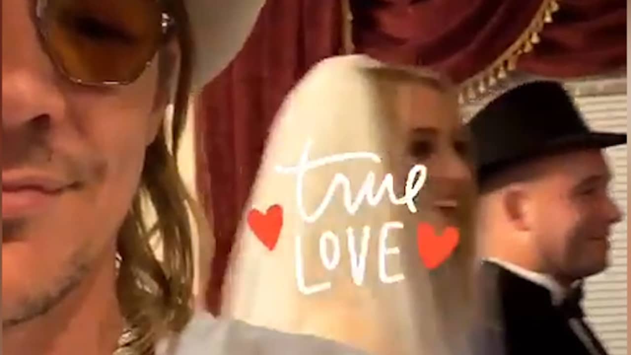 Beeld uit video: Diplo deelt beelden van huwelijk Turner en Jonas op Instagram