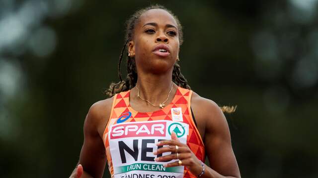 Ook Jamile Samuel trok zich terug voor de 100 meter.