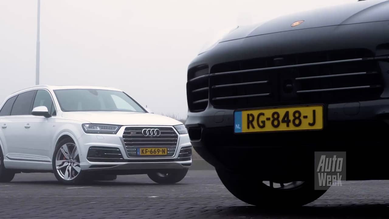 Beeld uit video: Eerste dubbeltest: Porsche Cayenne tegenover Audi SQ7