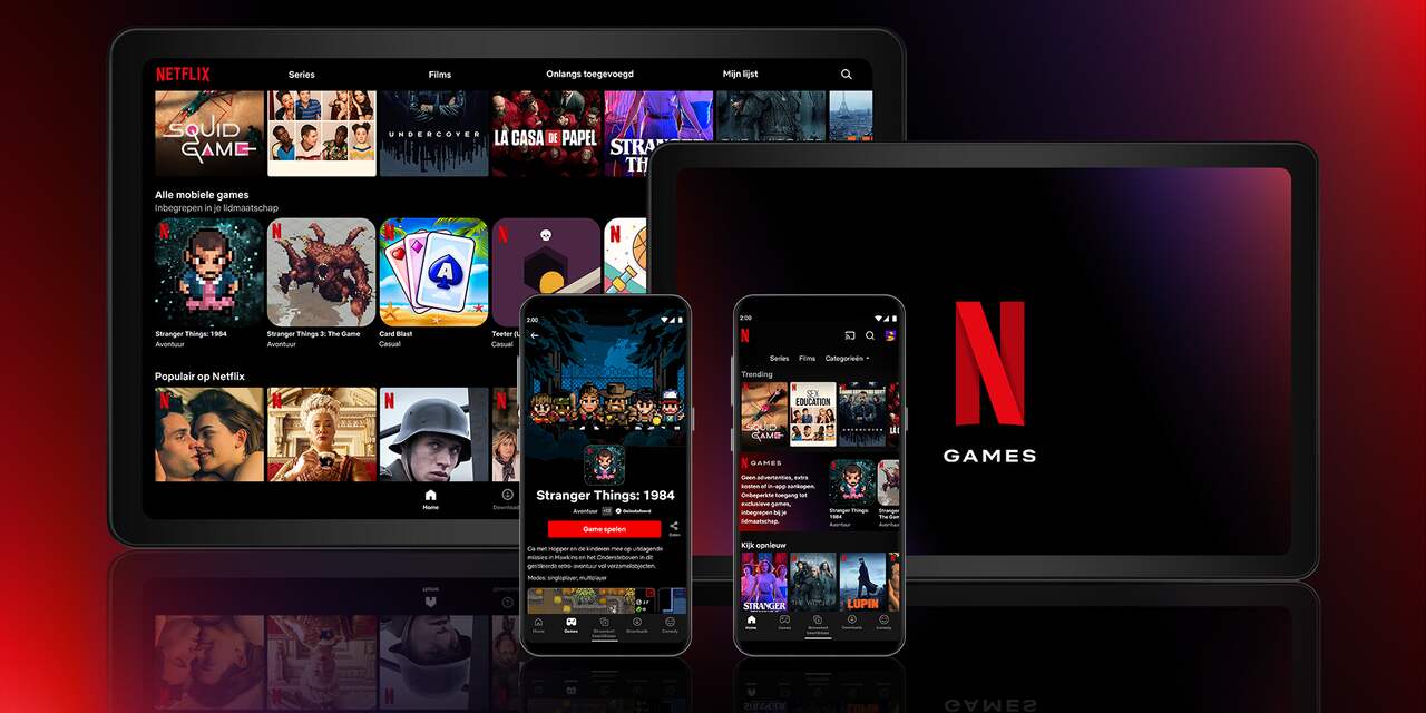 Netflix zet eerste mobiele games tussen film- en serieaanbod | NU Het laatste nieuws het eerst op NU.nl