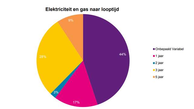 Bijna de helft van de huishoudens heeft een variabel contract en krijgt dus op 1 januari 2022 pas te maken met de hogere energietarieven. De belasting gaat dan echter ook omlaag.