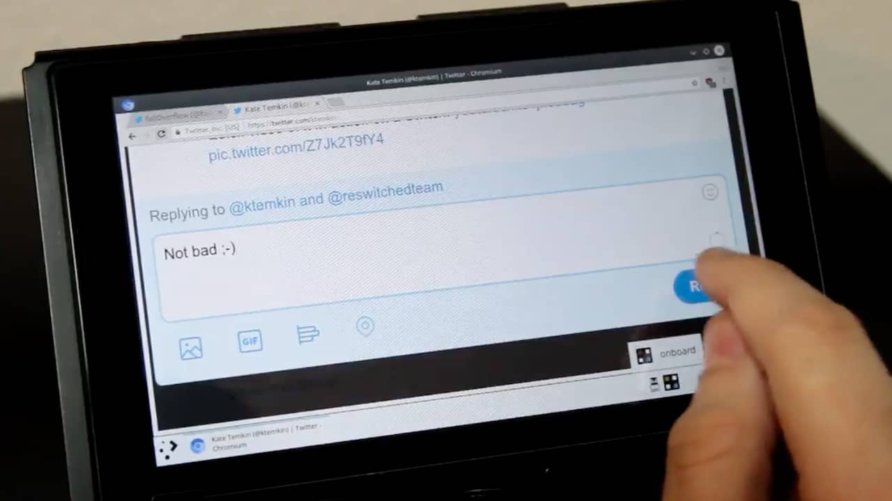 'Linux werkend op Nintendo Switch'