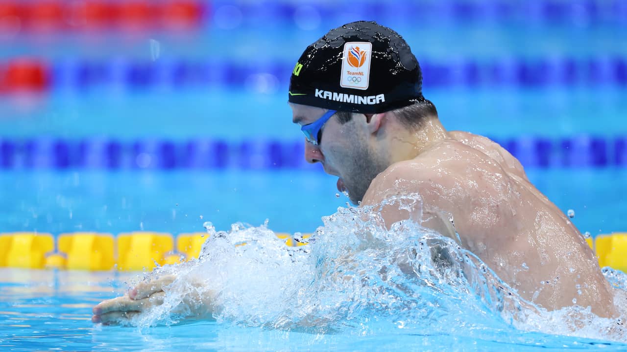 Arno Kamminga veroverde zilver op de 200 meter schoolslag.