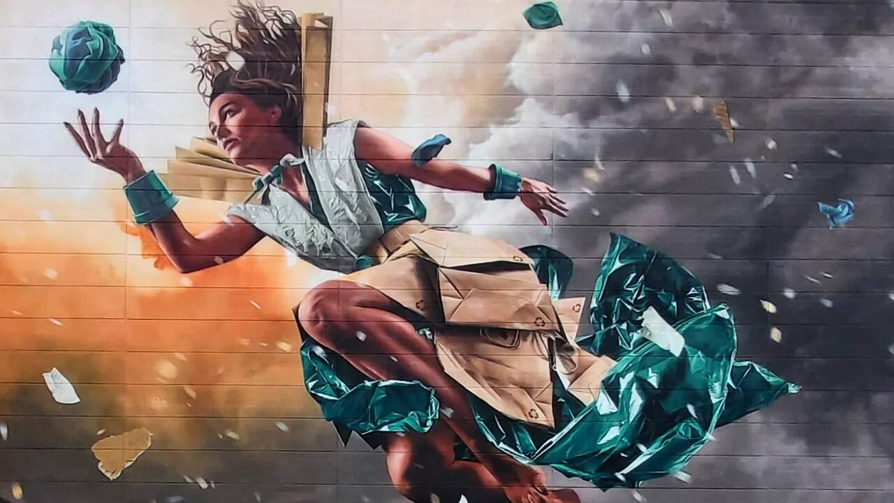 Beeld uit video: Muurschildering in Tilburg mogelijk mooiste ter wereld
