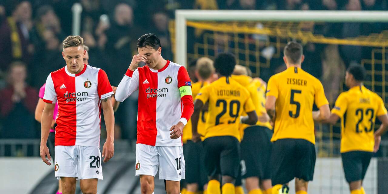 Feyenoord door twee penalty's onderuit bij Young Boys in Europa League