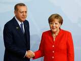 De Turkse president Recep Tayyip Erdogan met Merkel.