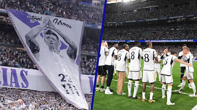 Real Madrid sterspeler Kroos krijgt prachtig afscheid in Estadio Santiago Bernabéu