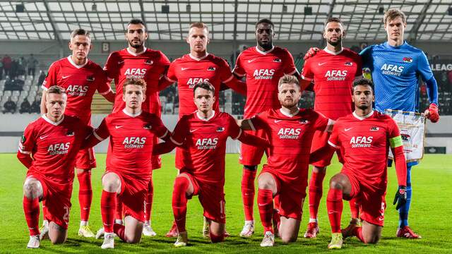De basisploeg van AZ tegen Jablonec.