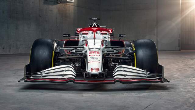 De voorkant van de Alfa Romeo C41.