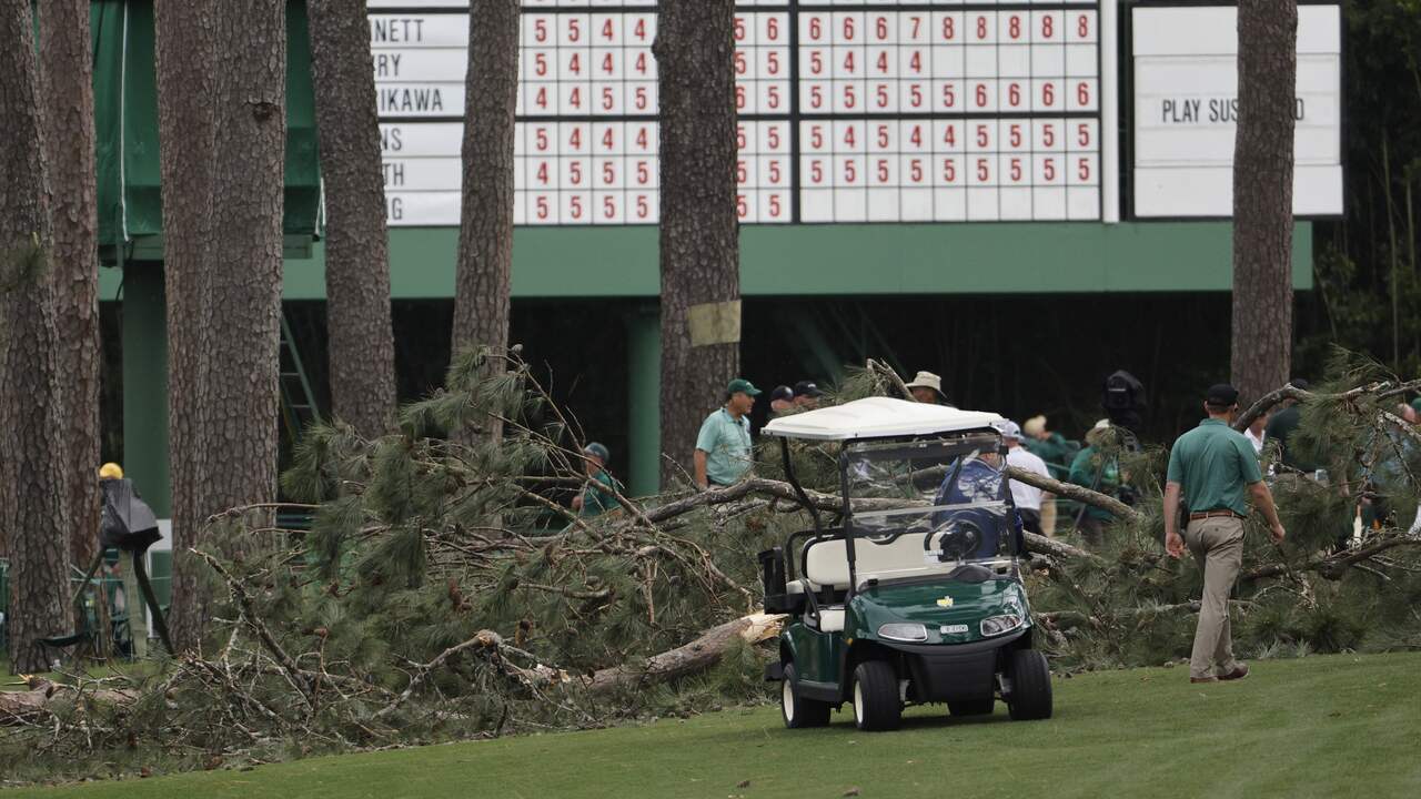Spectators must flee falling trees at the Golf Masters |  another sport