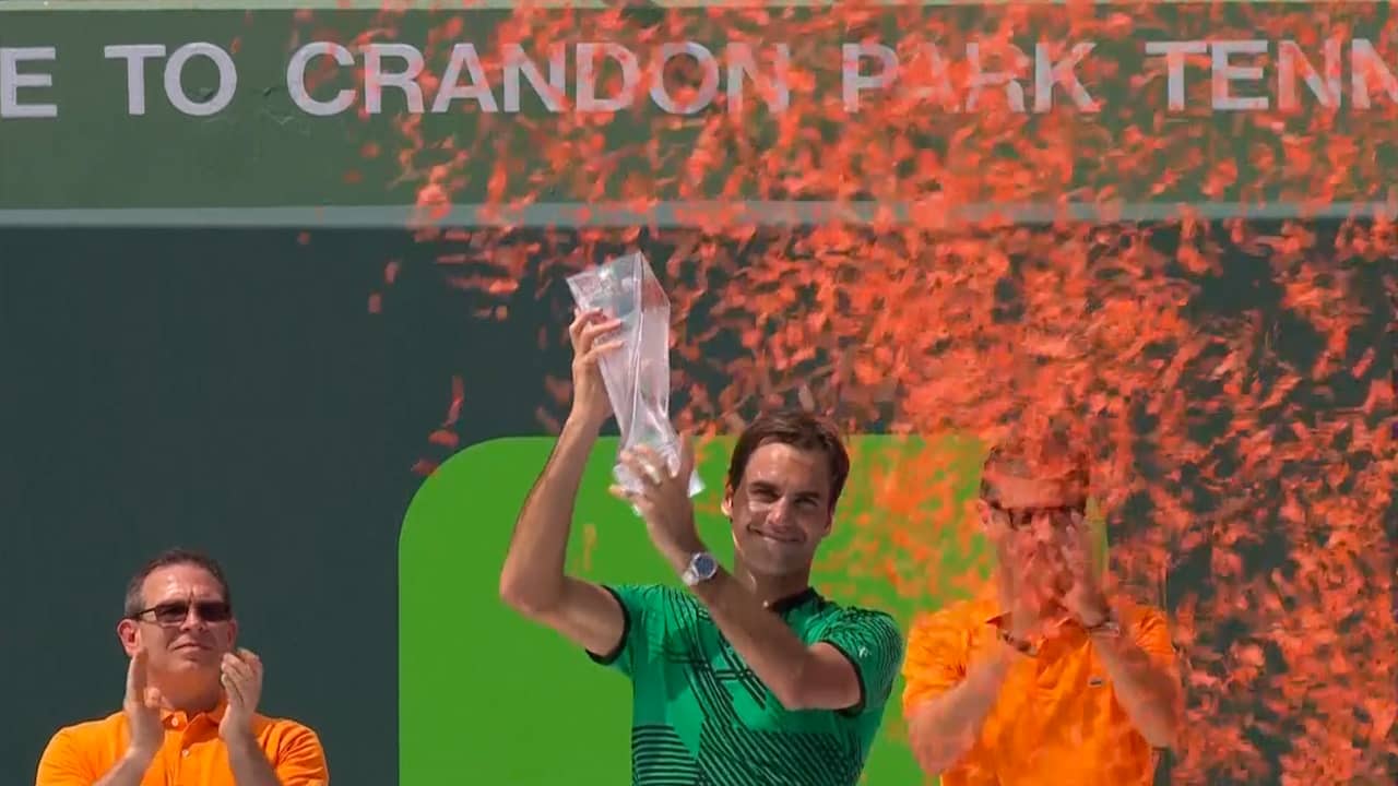Beeld uit video: Samenvatting: Federer verslaat Nadal in finale Masterstoernooi Miami