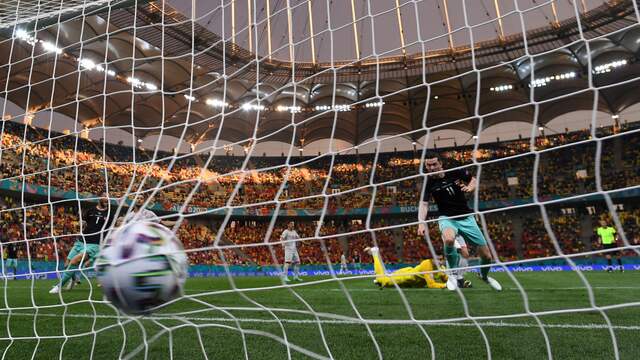 Michael Gregoritsch maakte tegen Noord-Macedonië de bevrijdende 2-1.