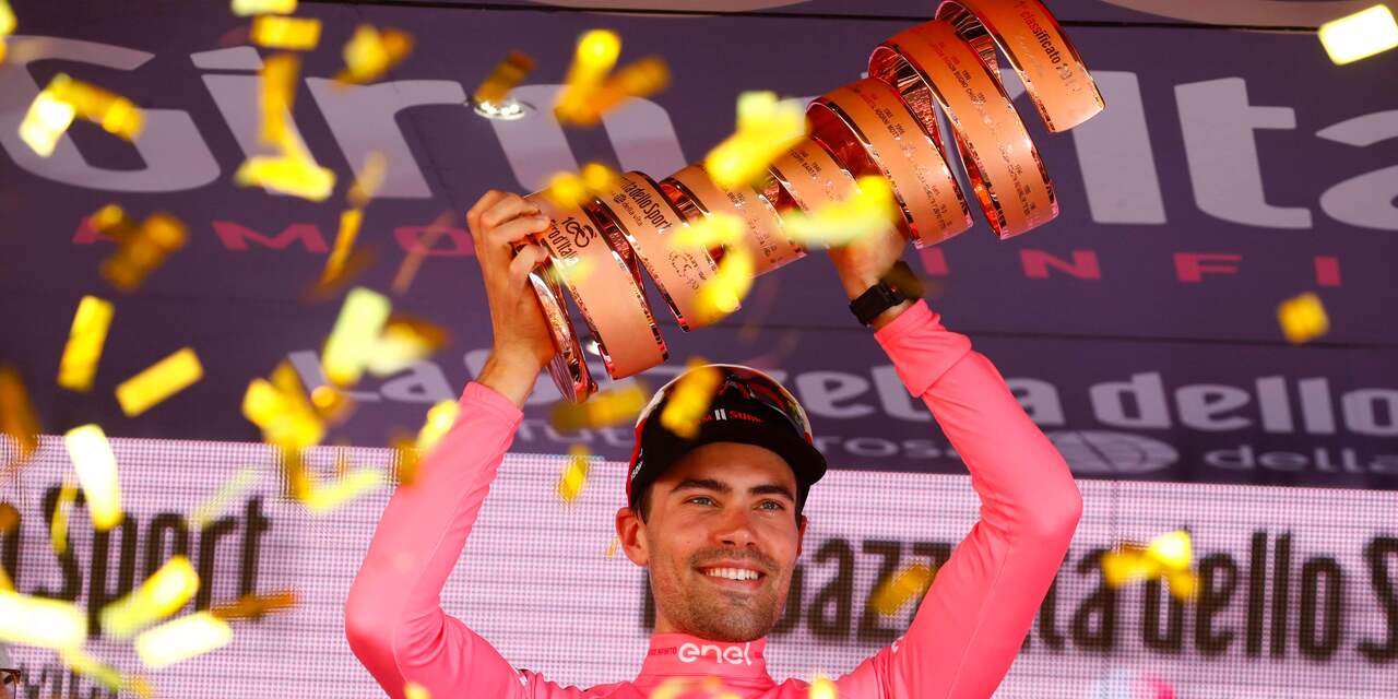 Dumoulin dolblij en opgelucht na eindwinst in Giro d'Italia