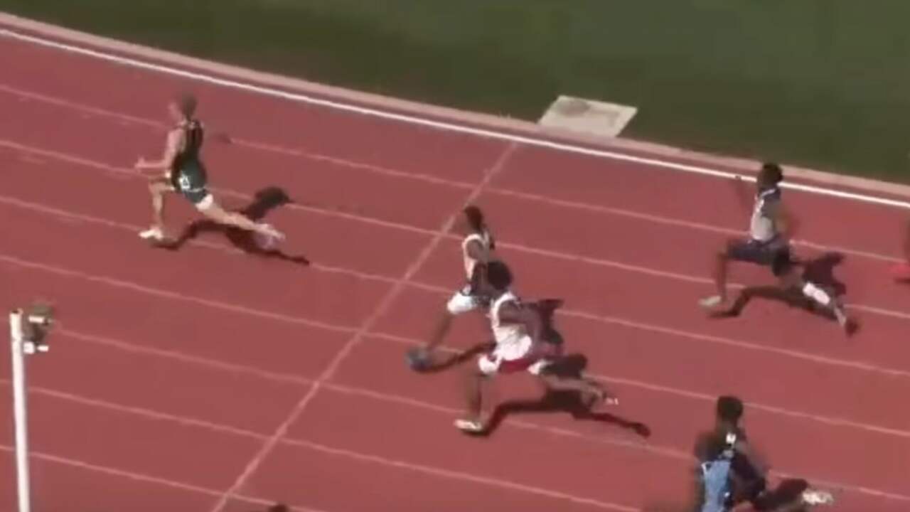 Achttienjarige Matthew Boling loopt 9,98 op 100 meter